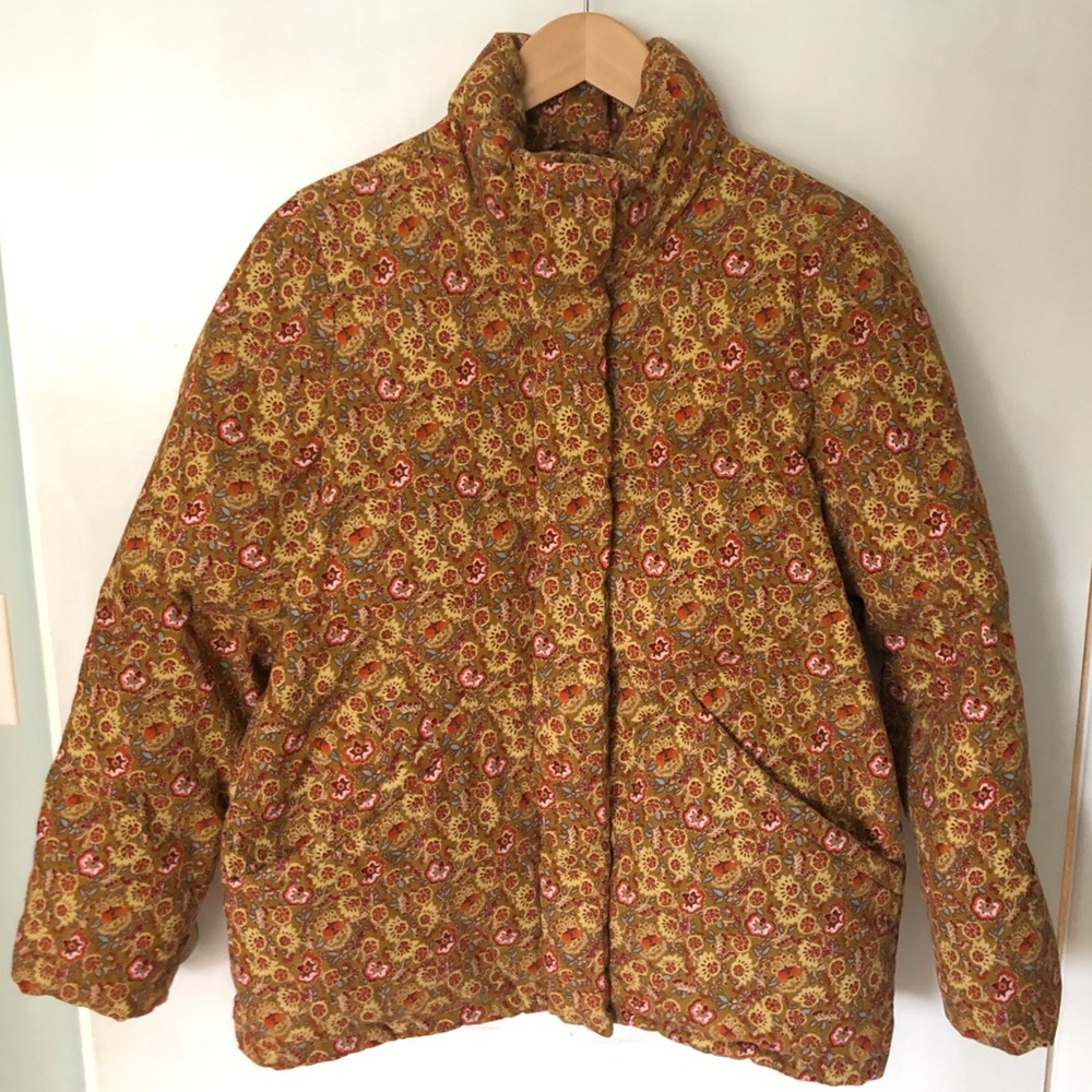Corduroy Puffer Jacket in Mumbai Floral XS - Picture 5 of 11